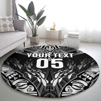 Custom New Zealand Fishing Round Carpet Aotearoa Maori Koru LT05 - Polynesian Pride