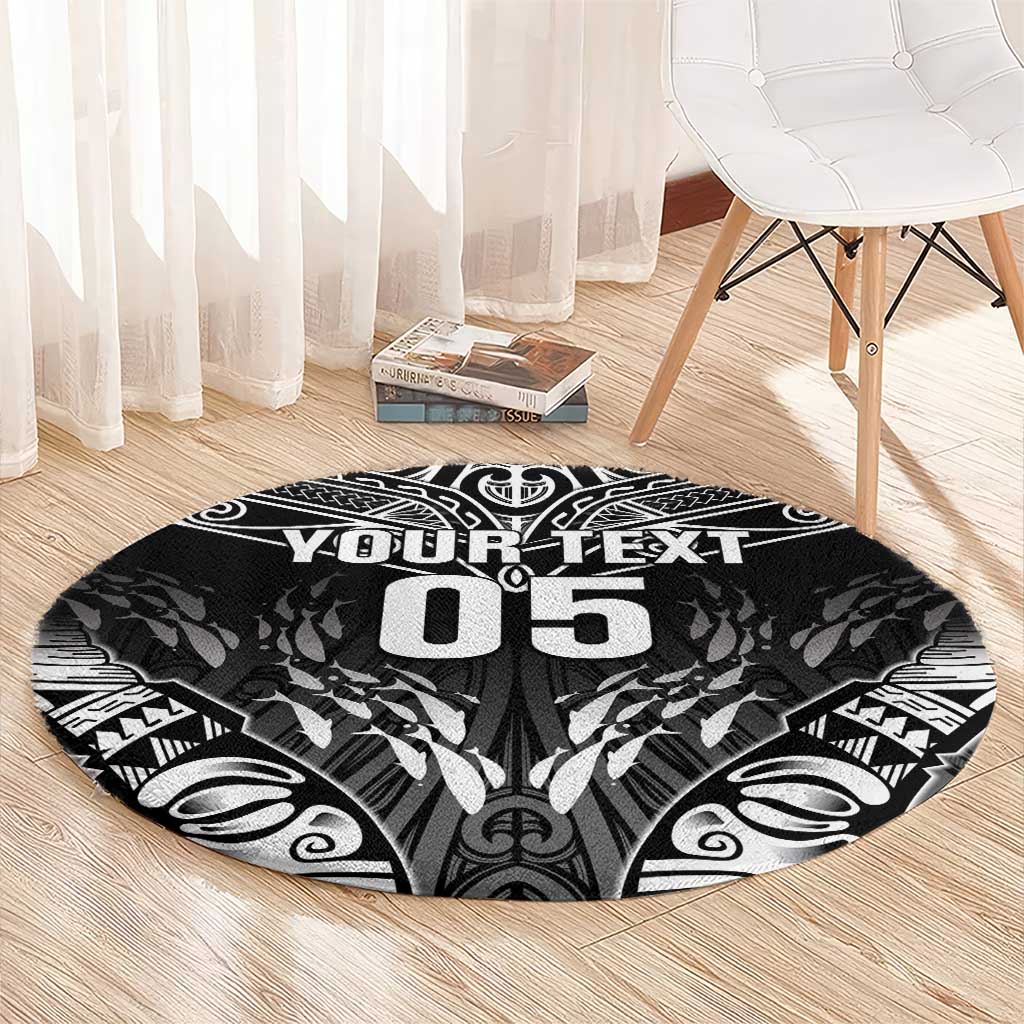 Custom New Zealand Fishing Round Carpet Aotearoa Maori Koru LT05 - Polynesian Pride