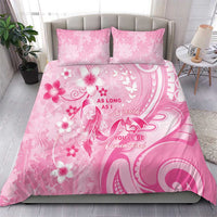 Memorial Pink Breast Cancer Awareness Bedding Set Plumeria Floral Tribal Pattern LT05 - Polynesian Pride