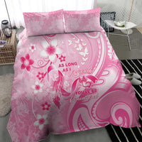 Memorial Pink Breast Cancer Awareness Bedding Set Plumeria Floral Tribal Pattern LT05 - Polynesian Pride