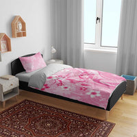 Memorial Pink Breast Cancer Awareness Bedding Set Plumeria Floral Tribal Pattern LT05 - Polynesian Pride