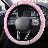 Memorial Pink Breast Cancer Awareness Steering Wheel Cover Plumeria Floral Tribal Pattern LT05 - Polynesian Pride