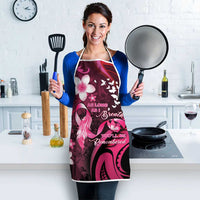 Memorial Breast Cancer Awareness Apron Plumeria Floral Tribal Pattern LT05 - Polynesian Pride
