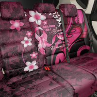 Memorial Breast Cancer Awareness Back Car Seat Cover Plumeria Floral Tribal Pattern LT05 - Polynesian Pride