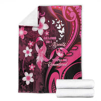 Memorial Breast Cancer Awareness Blanket Plumeria Floral Tribal Pattern LT05 - Polynesian Pride