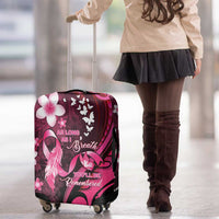 Memorial Breast Cancer Awareness Luggage Cover Plumeria Floral Tribal Pattern LT05 - Polynesian Pride