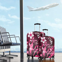 Memorial Breast Cancer Awareness Luggage Cover Plumeria Floral Tribal Pattern LT05 - Polynesian Pride