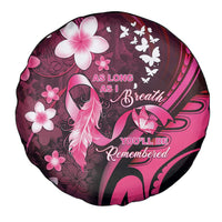 Memorial Breast Cancer Awareness Spare Tire Cover Plumeria Floral Tribal Pattern LT05 - Polynesian Pride