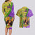 Personalised Hawaii Mardi Gras Couples Matching Long Sleeve Bodycon Dress and Hawaiian Shirt Polynesian Pattern With Glitter Style LT05 - Polynesian Pride