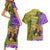 Personalised Hawaii Mardi Gras Couples Matching Short Sleeve Bodycon Dress and Hawaiian Shirt Polynesian Pattern With Glitter Style LT05 - Polynesian Pride