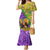 Personalised Hawaii Mardi Gras Family Matching Mermaid Dress and Hawaiian Shirt Polynesian Pattern With Glitter Style LT05 Mom's Dress Yellow - Polynesian Pride