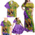 Personalised Hawaii Mardi Gras Family Matching Off Shoulder Maxi Dress and Hawaiian Shirt Polynesian Pattern With Glitter Style LT05 - Polynesian Pride