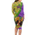 Personalised Hawaii Mardi Gras Long Sleeve Bodycon Dress Polynesian Pattern With Glitter Style LT05 - Polynesian Pride