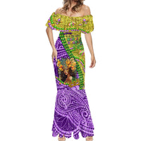 Personalised Hawaii Mardi Gras Mermaid Dress Polynesian Pattern With Glitter Style LT05 - Polynesian Pride