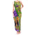 Personalised Hawaii Mardi Gras Tank Maxi Dress Polynesian Pattern With Glitter Style LT05 Women Yellow - Polynesian Pride