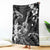 Hawaii Ukulele Blanket Polynesian Pattern Mix Hibiscus Black Version