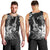 Hawaii Ukulele Men Tank Top Polynesian Pattern Mix Hibiscus Black Version LT05