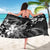 Hawaii Ukulele Sarong Polynesian Pattern Mix Hibiscus Black Version