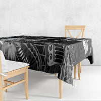 Hawaii Ukulele Tablecloth Polynesian Pattern Mix Hibiscus Black Version LT05 - Polynesian Pride