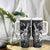 Hawaii Ukulele Tumbler With Handle Polynesian Pattern Mix Hibiscus Black Version