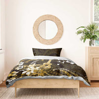 Hawaii Ukulele Bedding Set Polynesian Pattern Mix Hibiscus Gold Version LT05 - Polynesian Pride