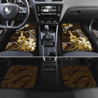 Hawaii Ukulele Car Mats Polynesian Pattern Mix Hibiscus Gold Version LT05 Set 4pcs Gold - Polynesian Pride
