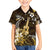 Hawaii Ukulele Hawaiian Shirt Polynesian Pattern Mix Hibiscus Gold Version LT05