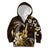 Hawaii Ukulele Kid Hoodie Polynesian Pattern Mix Hibiscus Gold Version LT05