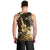 Hawaii Ukulele Men Tank Top Polynesian Pattern Mix Hibiscus Gold Version LT05