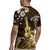 Hawaii Ukulele Rugby Jersey Polynesian Pattern Mix Hibiscus Gold Version LT05