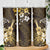 Hawaii Ukulele Skinny Tumbler Polynesian Pattern Mix Hibiscus Gold Version