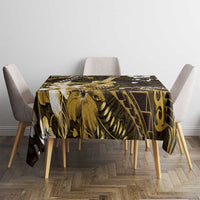 Hawaii Ukulele Tablecloth Polynesian Pattern Mix Hibiscus Gold Version LT05 - Polynesian Pride