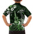 Hawaii Ukulele Family Matching Summer Maxi Dress and Hawaiian Shirt Polynesian Pattern Mix Hibiscus Green Version LT05