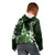 Hawaii Ukulele Kid Hoodie Polynesian Pattern Mix Hibiscus Green Version LT05