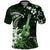 Hawaii Ukulele Polo Shirt Polynesian Pattern Mix Hibiscus Green Version LT05