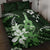 Hawaii Ukulele Quilt Bed Set Polynesian Pattern Mix Hibiscus Green Version