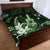 Hawaii Ukulele Quilt Bed Set Polynesian Pattern Mix Hibiscus Green Version