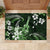 Hawaii Ukulele Rubber Doormat Polynesian Pattern Mix Hibiscus Green Version