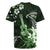 Hawaii Ukulele Rugby Jersey Polynesian Pattern Mix Hibiscus Green Version LT05