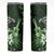 Hawaii Ukulele Skinny Tumbler Polynesian Pattern Mix Hibiscus Green Version