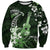 Hawaii Ukulele Sweatshirt Polynesian Pattern Mix Hibiscus Green Version LT05