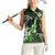 Hawaii Ukulele Women Sleeveless Polo Shirt Polynesian Pattern Mix Hibiscus Green Version LT05