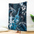 Hawaii Ukulele Blanket Polynesian Pattern Mix Hibiscus Blue Version