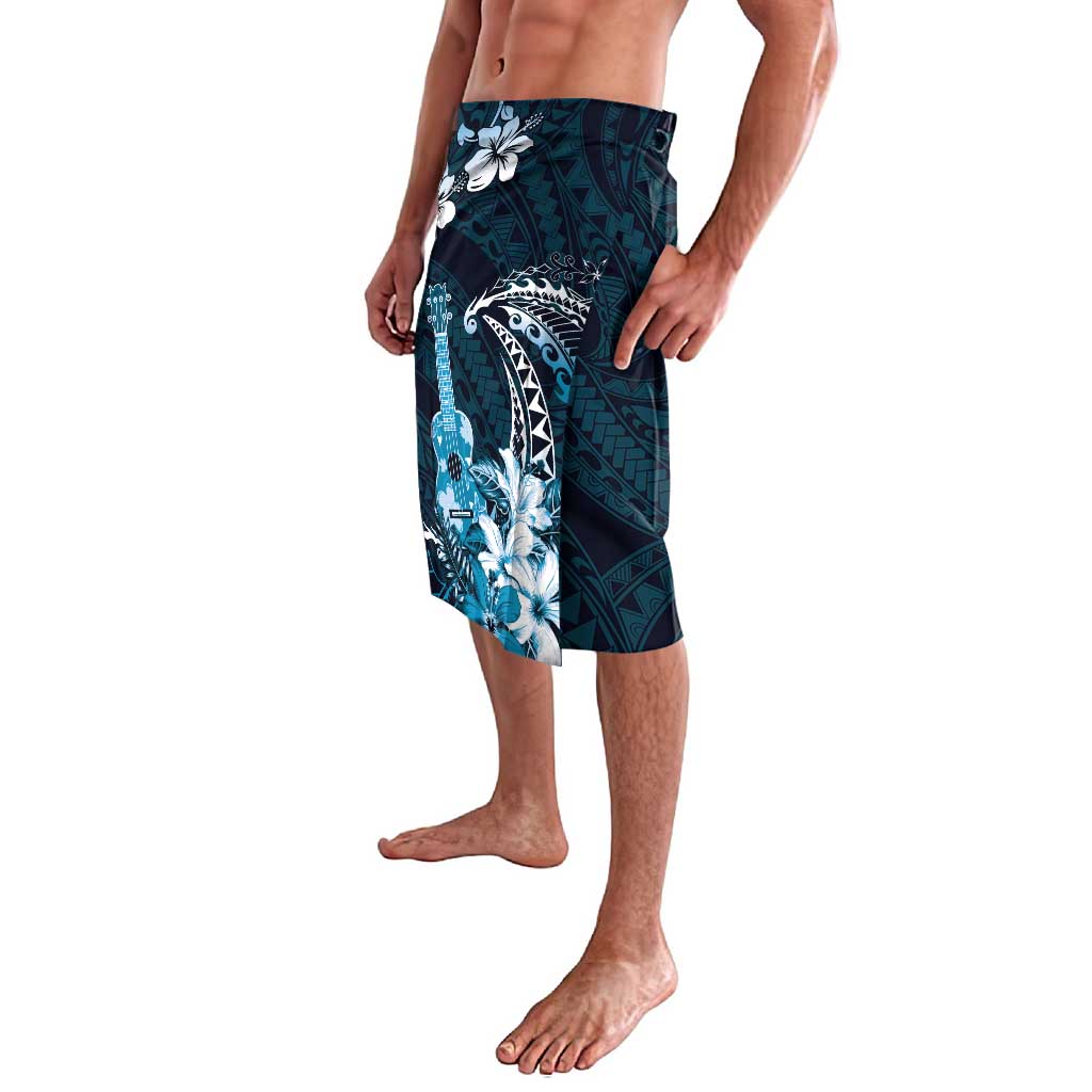 Hawaii Ukulele Lavalava Polynesian Pattern Mix Hibiscus Blue Version LT05 - Polynesian Pride