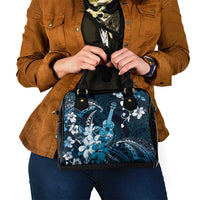 Hawaii Ukulele Shoulder Handbag Polynesian Pattern Mix Hibiscus Blue Version LT05 - Polynesian Pride