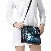 Hawaii Ukulele Shoulder Handbag Polynesian Pattern Mix Hibiscus Blue Version LT05 - Polynesian Pride