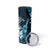 Hawaii Ukulele Skinny Tumbler Polynesian Pattern Mix Hibiscus Blue Version