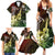 Hawaii Ukulele Family Matching Summer Maxi Dress and Hawaiian Shirt Polynesian Pattern Mix Hibiscus Reggae Version LT05