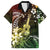 Hawaii Ukulele Family Matching Summer Maxi Dress and Hawaiian Shirt Polynesian Pattern Mix Hibiscus Reggae Version LT05