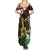 Hawaii Ukulele Family Matching Summer Maxi Dress and Hawaiian Shirt Polynesian Pattern Mix Hibiscus Reggae Version LT05